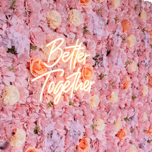 Flowerwall roze