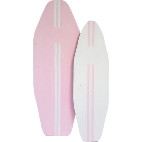 Surfplank groot roze-wit